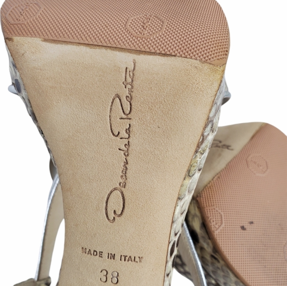 Oscar De La Renta Python Snake Platform Heels - image 8